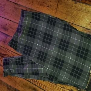 Torrid olive green plaid leggings